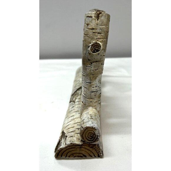 Rustic Birch Wood Look Resin "Noel" Tabletop Decor - Picture 3 of 4